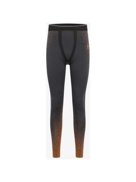 Legginsy długie Odlo Blackcomb ciemnoszare pomarańczowe S szare