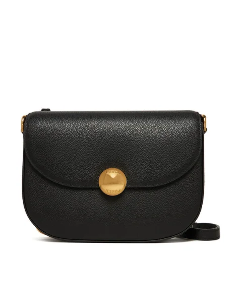 Кожена чанта Furla черно
