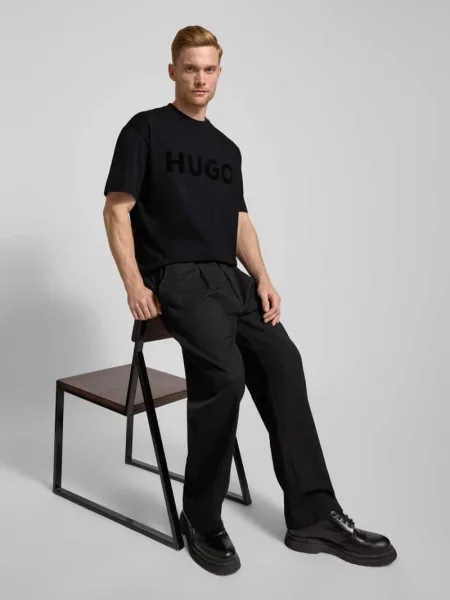 HUGO T-Shirt Dinkee Oversize czarny
