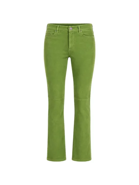Pantaloni Stouls din piele de căprioară verde