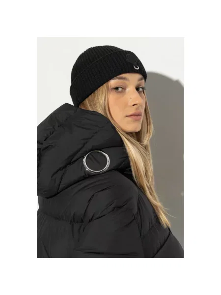 Czapka Moncler wełniana czarna