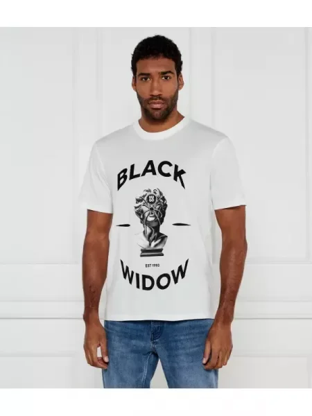 HUGO Tricou Dostalgi | Relaxed fit alb