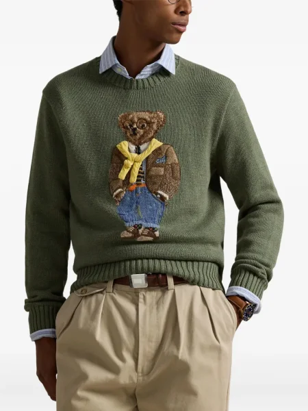 Поло тениска Polo Ralph Lauren бродирана с кръгло деколте с пейсли десен синьо