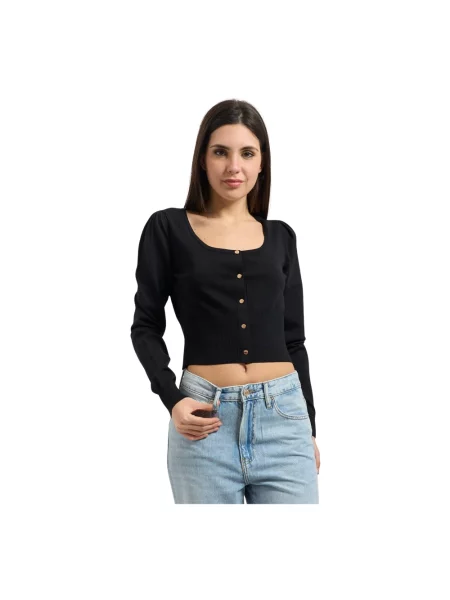 Krótki kardigan Fracomina czarny