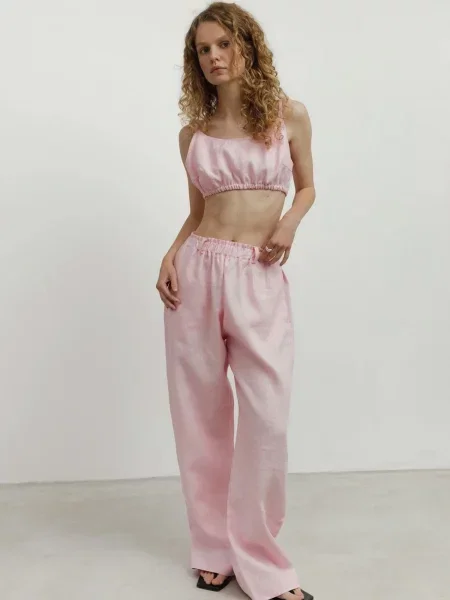 Лляний Топ HARVEST Vivienne світло-рожевий рожевий