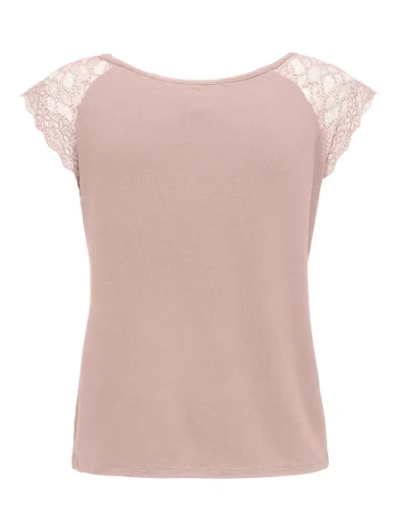 ONLY Tricou PETRA pudră roz