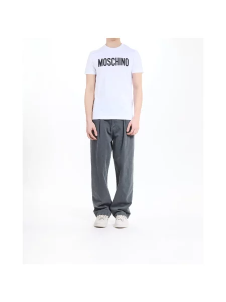 Koszulka Moschino z logo biała