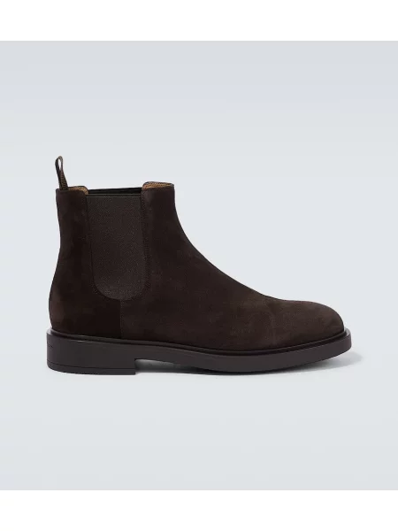 Botine chelsea Gianvito Rossi din piele de căprioară maro