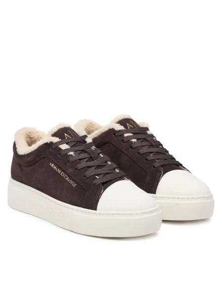 Trampki Armani Exchange brązowe