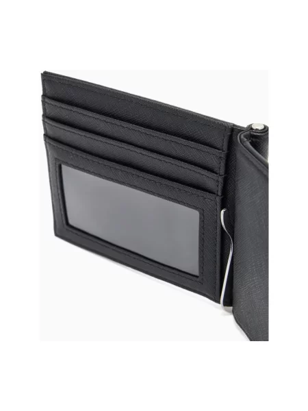 Portfel Emporio Armani skórzany czarny