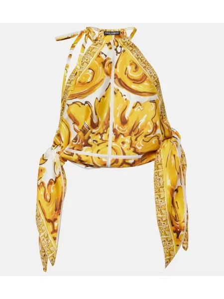 Top Dolce&gabbana din satin galben
