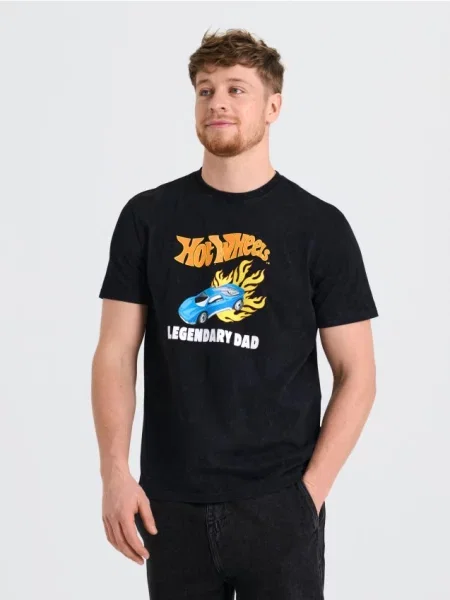 Sinsay Tričko Hot Wheels černá