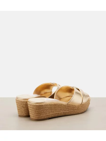 Espadrile Jimmy Choo din piele auriu