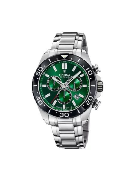 FESTINA Analogové hodinky Chronograph Chrono Swiss Made' zelená