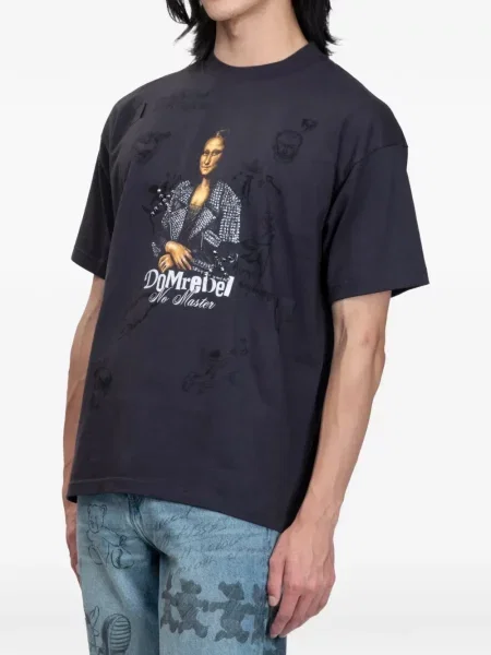 Tricou Domrebel cu imagine negru