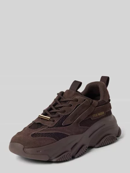 Sneakersy z detal z logo model Possession' Steve Madden brązowe