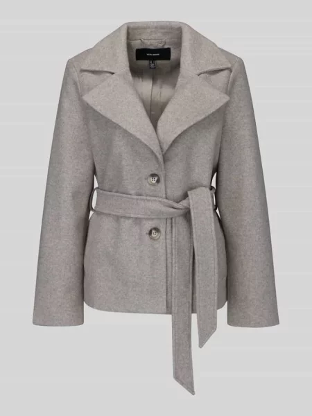Płaszcz ze sztucznego futra o kroju regular fit z wiązanym paskiem model FORTUNEMAJA' Vero Moda