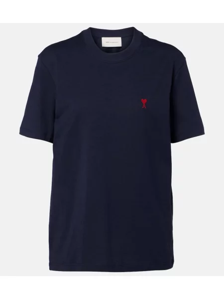 Tricou Ami Paris din jerseu albastru