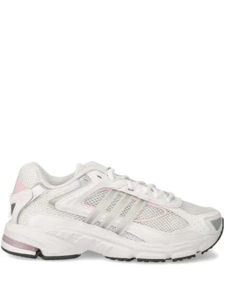 Geacă Adidas cu șireturi cu dungi cu platformă alb