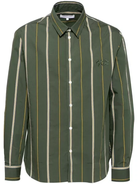 Cămașă Maison Kitsune cu dungi verde