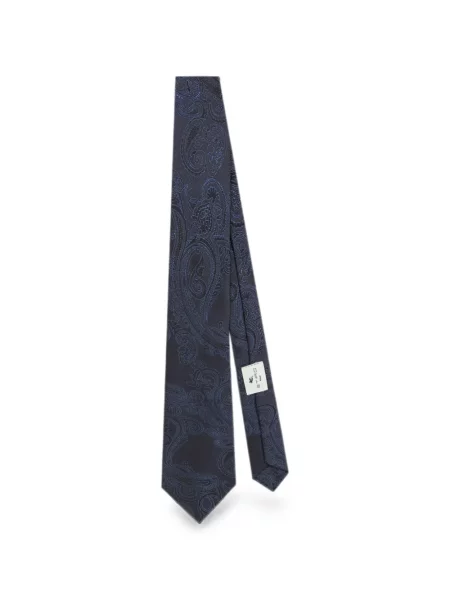 Cravată Etro de mătase cu model paisley negru