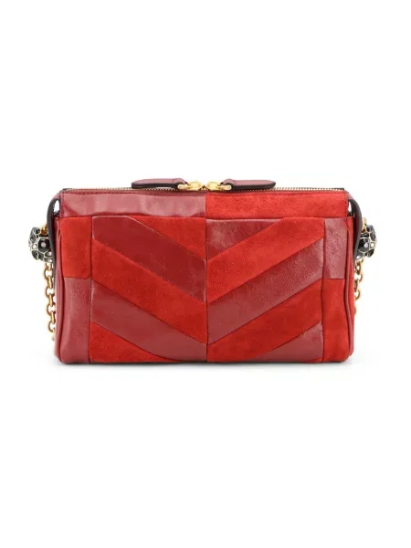 Torebka crossbody Valentino Garavani zamszowa czerwona