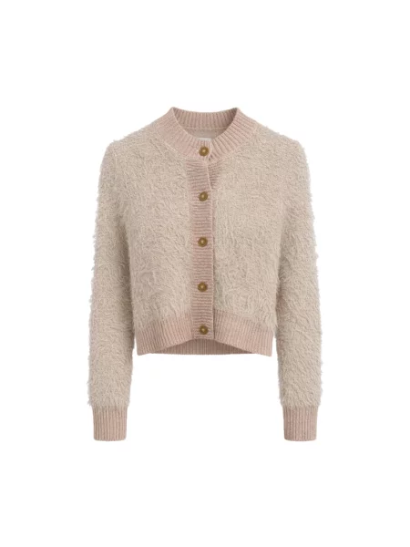 Sweter Sand wełniany beżowy