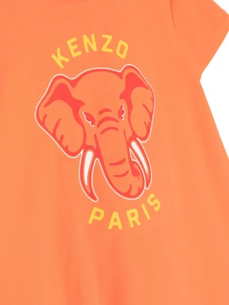 Φόρεμα σε στυλ πουκάμισου Kenzo πορτοκαλί