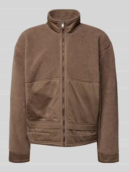 Kurtka z futerka o kroju regular fit ze stójką Adidas Originals brązowa