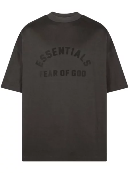 Tricou Fear Of God Essentials cu imagine maro