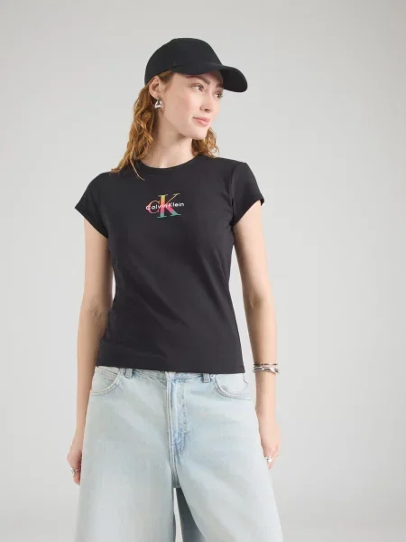 Calvin Klein Jeans Tričko Pride tyrkysová / ružová / čierna biela
