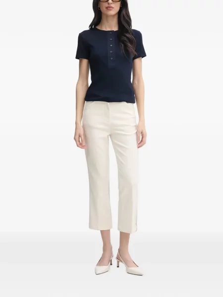 Decupat pantaloni Benetton alb