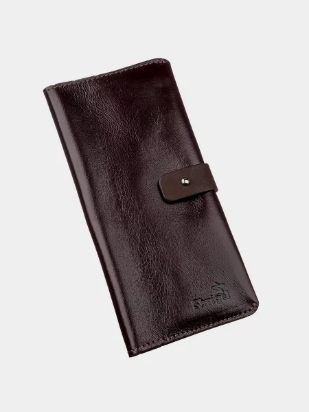 Кожаный кошелек Shvigel коричневый