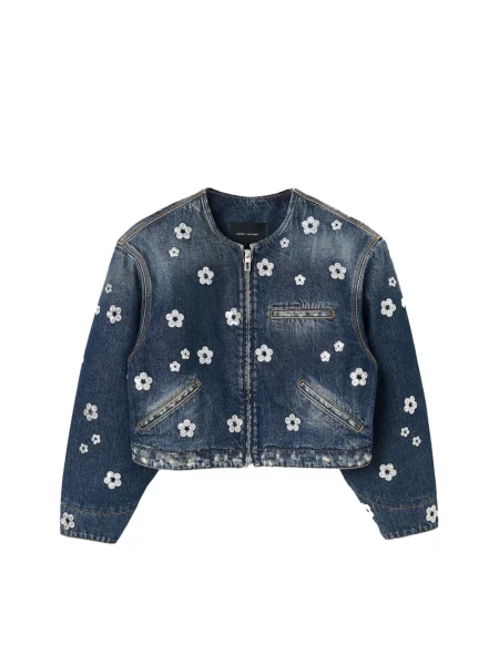 Krótka kurtka jeansowa Marc Jacobs niebieska