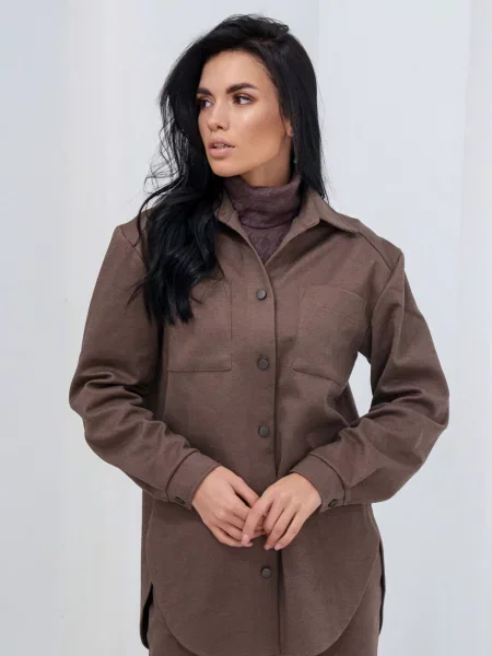 Сорочка RiMari темно-коричневий текстиль коричнева