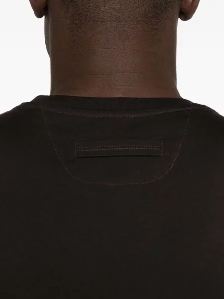 Polo Zegna cu broderie maro
