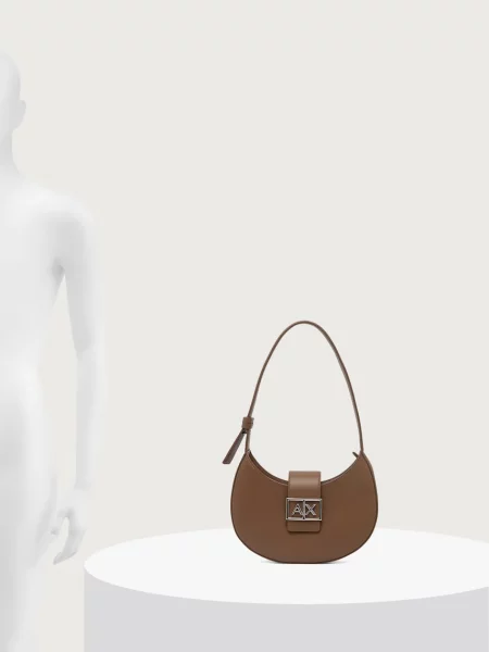 Кожаная сумка хобо Armani Exchange