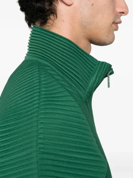 Плисирано палто Homme Plissé Issey Miyake зелено