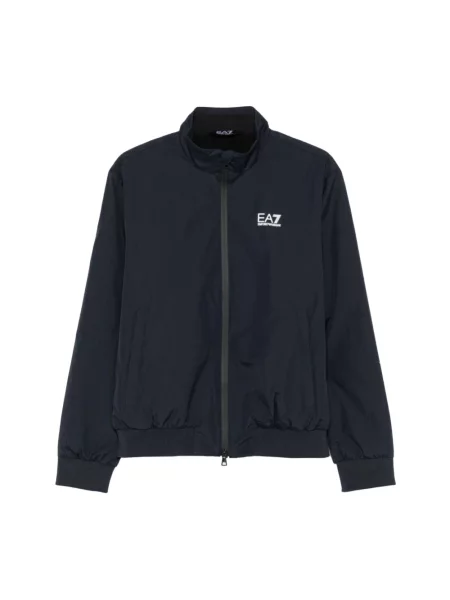 Kurtka bomber Ea7 Emporio Armani z nadrukiem na siłownię niebieski