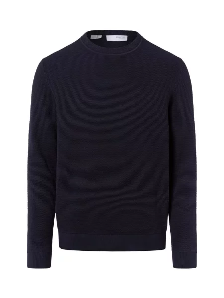 Selected sweter z dzianiny SLHRoss Mężczyźni jednolity M niebieski