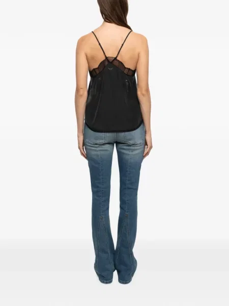Μεταξωτός τοπ Zadig&voltaire paisley μαύρο