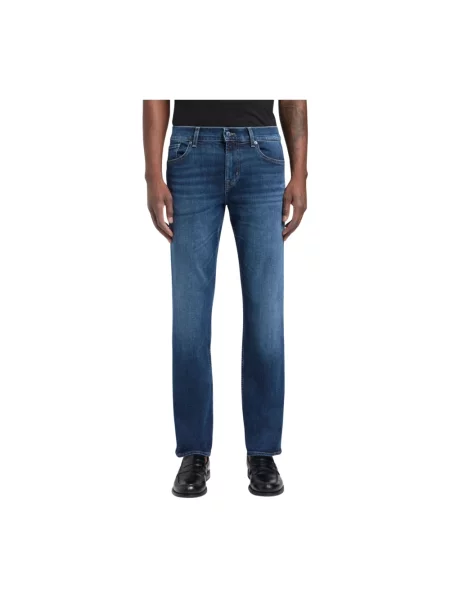 Szerokie jeansy 7 For All Mankind niebieskie