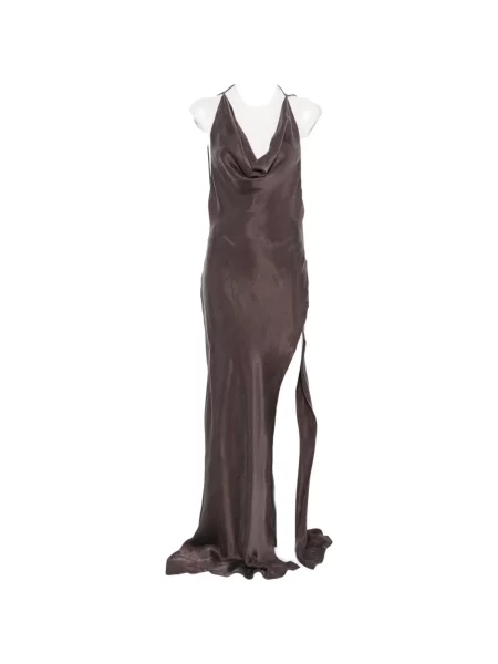 Rochie maxi The Andamane cu spatele deschis maro