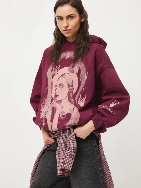 Medicine bluza z kapturem bordowa