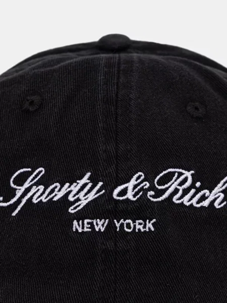 Sporty & Rich Signature NY καπέλο με γείσο μαύρο