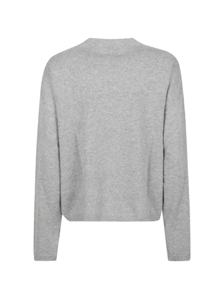 Pulover Woolrich cu decolteu rotund gri