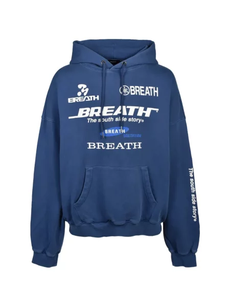 Hanorac cu glugă Breath cu imagine albastru