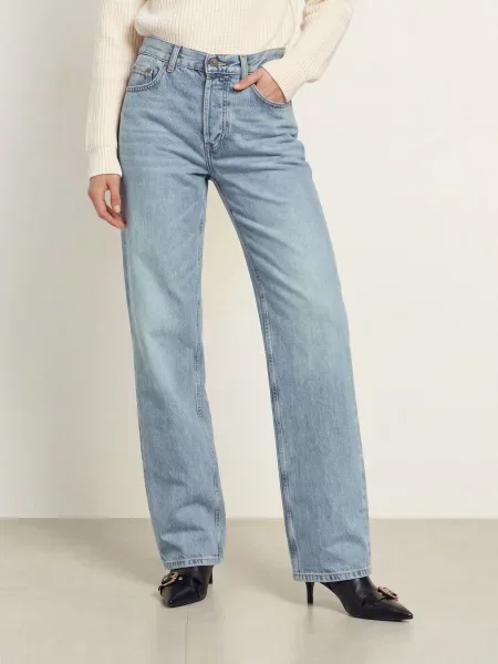 Allsaints Rovné Džíny Cohen light indigo