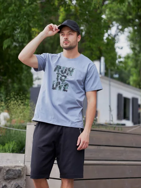 Футболка Umon бавовна/еластан сірий