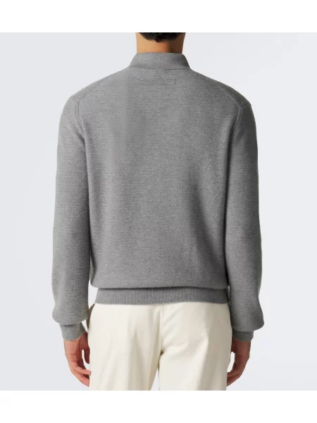 Polo majica Zegna od kašmira siva